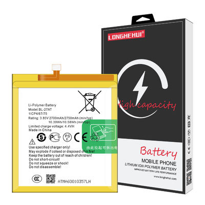 BL-27AT Bateria de substituição original para telemóvel para Tecno phantom 6 A6 3.85V 2750mAh bateria de iões de lítio polímero