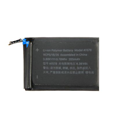 Proteção de IC duplo 205mAh A1578 A1802 Bateria de 38mm para Apple Watch Series 1