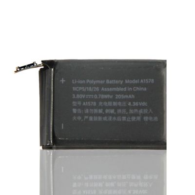 Bateria de Reposição de Smart Watch preta para Apple Watch Series 1 S1 38mm A1578 Original