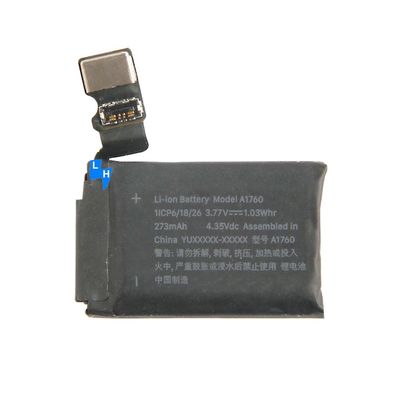 Baterias recarregáveis de 273 mAh de capacidade para Apple Watch Series 2 42mm 38mm A1760 A1757