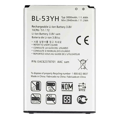 Bateria de substituição original BL-53YH para LG G3 VS985 F400 A e compatibilidade garantida