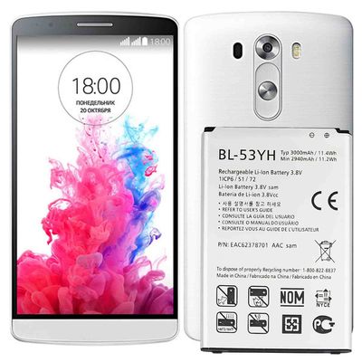 Proteção de IC duplo 3000mAh BL-53YH D851 D852 D855 Bateria de telefone móvel para LG LS470