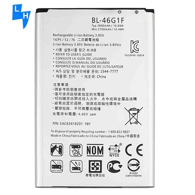 2800mAh BL-46G1F X400 M250N Bateria de telefone móvel para LG K10 2017 K20 Plus VS501 A