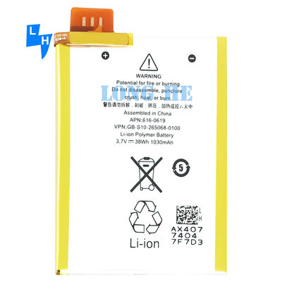 Código de bateria GB-S10-265068-0100 A1421 1030mah 616-0619 Bateria de relógio para iPod Touch 5