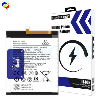 3000mAh 3.85V Bateria recarregável de íons de lítio QL1695 para Samsung Galaxy A01 A015 em preto