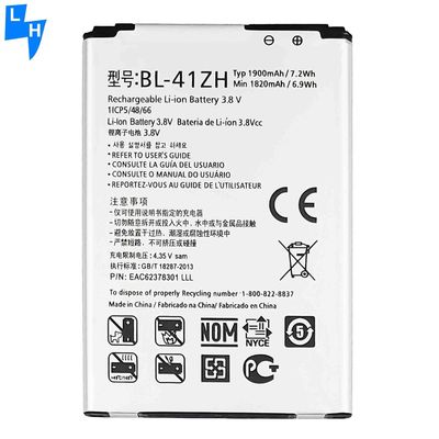 BL-41ZH 3.8V 1900mAh Bateria de telemóvel para Tecno M6 Substituição em estoque