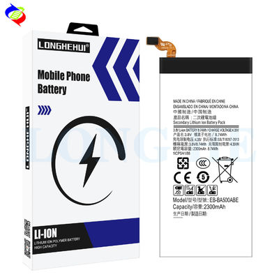 Bateria branca EB-BA500ABE para Samsung Galaxy A5 A500 2015 A500FU 2300mAh 3.8V