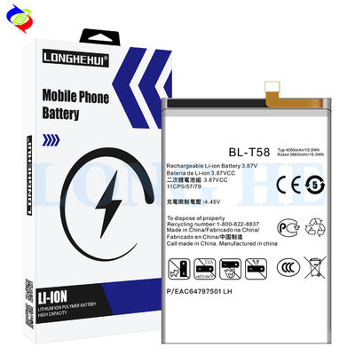 Proteção de IC duplo 4000mah BL-T58 Bateria de telefone móvel para LG Bateria recarregável