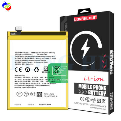2900mAh BLP631 A77 A75 F5 F3 Bateria de telefone móvel para OPPO A73 Baterias recarregáveis