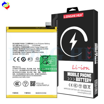 Recarregável 4000mAh 3.85V Bateria Li-polímero BLP711 para OPPO A1K Realme C2 Substituição