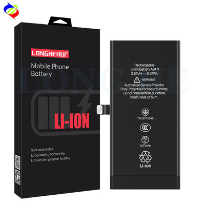 Bateria recarregável de 2227mAh para iPhone 12 mini Proteção Dual IC Polímero de íons de lítio