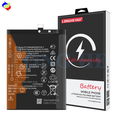 Stock 3.87V 4900mAh HB496590EFW-F Bateria de íons de lítio para Huawei Mobile Substituição