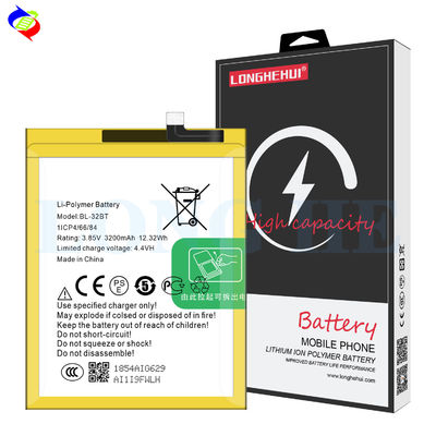 3200mAh 3.85V BL-32BT Bateria recarregável para Tecno CX AIR Telefone móvel recarregável