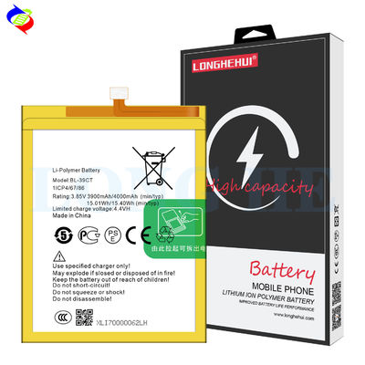 Proteção de IC duplo BL-39CT 3900mAh 3.85V Bateria de substituição para telefone móvel TECNO