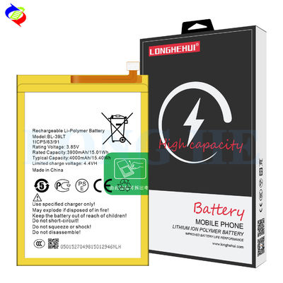 MOQ/ODM/OEM Bateria de telemóvel para BL-39LT Bateria móvel de substituição TENCO 3.8V-4.4V 4000mAh