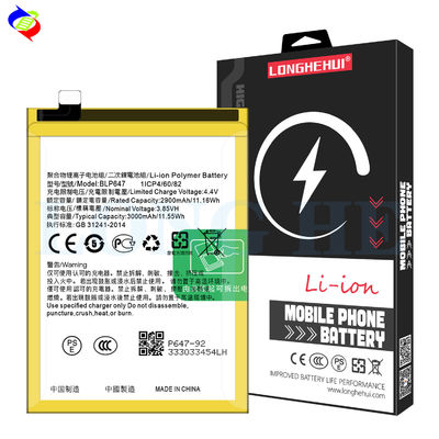 Baterias recarregáveis 4.4V 3000mAh Li-Polymer BLP647 para telefones celulares OPPO A79 2017