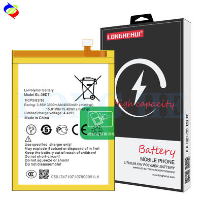 BL-39DT Bateria original de polímero de iões de lítio 3900mAh 4.35V para Tecno L9 Telefone Móvel A
