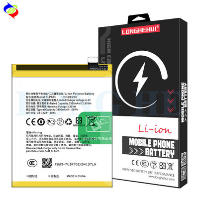 OPPO R15 Bateria 3450mAh BLP663 R15 Bateria de telemóvel Baterias recarregáveis pretas