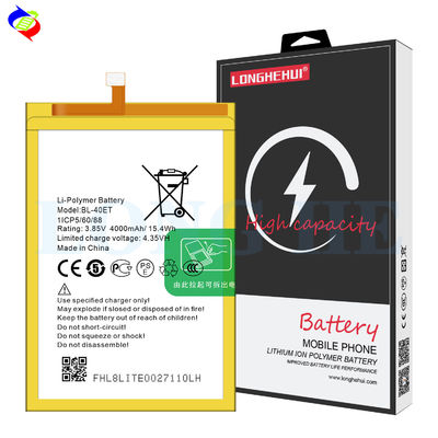 4000mAh BL-40ET Bateria O substituto perfeito para Tecno L8 Lite modelos de telefone celular