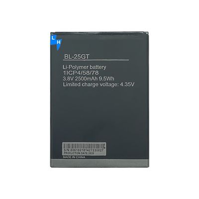 BL-25GT Bateria de telefone móvel de substituição para Tecno N9 N9S MOQ 3.8V 2500mAh