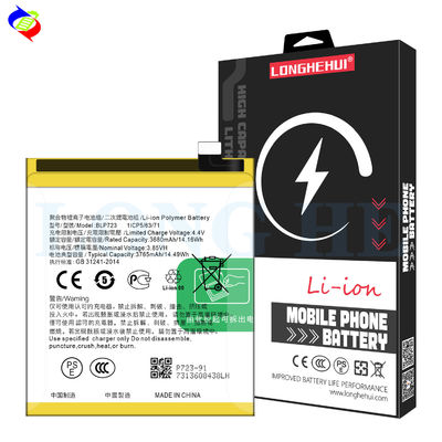 3765mAh Capacidade Amarelo BLP723 Bateria de substituição para OPPO Realme X por bateria de telefone