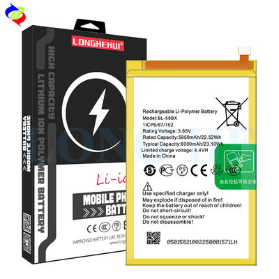 6000mAh BL-58BX X680 Bateria para Infinix Hot 9 Play Mobile Device em branco