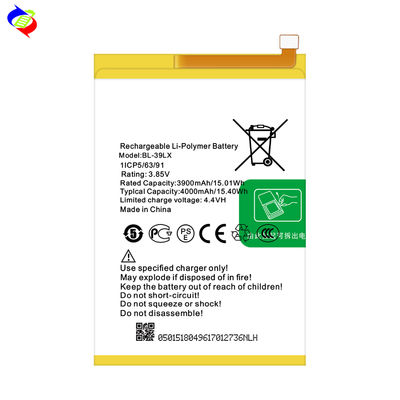 4000mAh BL-39LX X652 Bateria de telefone móvel para Infinix S5 Baterias recarregáveis branco