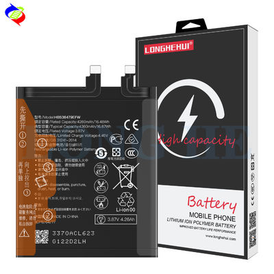 Bateria recarregável de celular HB536479EFW preta para Huawei P50 Pro 3.87V 4360mAh