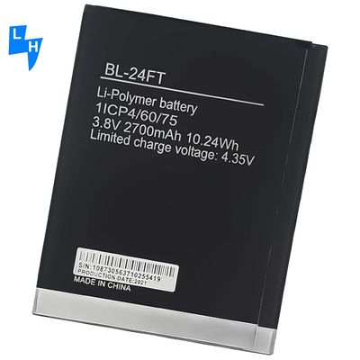 Compatível com Tecno Baterias recarregáveis Lítio Polímero BL-24FT 3.8V 2700mAh