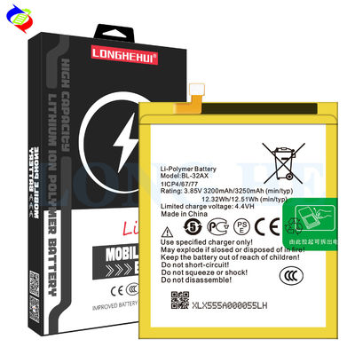 2500mAh-3200mAh BL-32AX X555 Modelos de telefone móvel para Infinix Zero4 LiFePO4 Bateria
