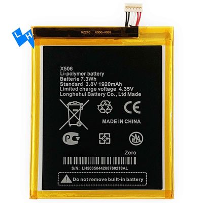Bateria recarregável de 1920mAh X506 para telemóvel