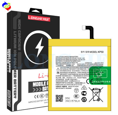 KP50 Bateria de telefone móvel de polímero de íons de lítio para Motorola One ZOOM Branco e Stock