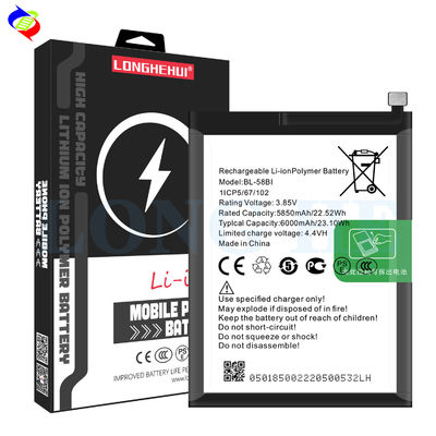 Silver AAA BL-58BI 3.7V 2100mAh Bateria recarregável de lítio para itel Hot 9 Play