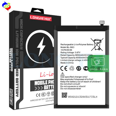 Bateria de polímero de lítio de alta capacidade de 6000mAh BL-58CI para itel P40 P662L Original 100% autêntico