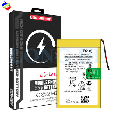 Capacidade Bateria de substituição FC40 para Moto G Gen 3 / G3 2015 / XT1548 Telefone Móvel 2470mAh