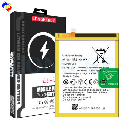 4500mAh BL-44AX X571 Bateria recarregável para Infinix Note 4 Pro Alta Capacidade Branca