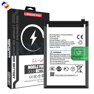 BL-49UI 3.91V Bateria de 5000mAh para Itel RS4 Bateria de íons de lítio