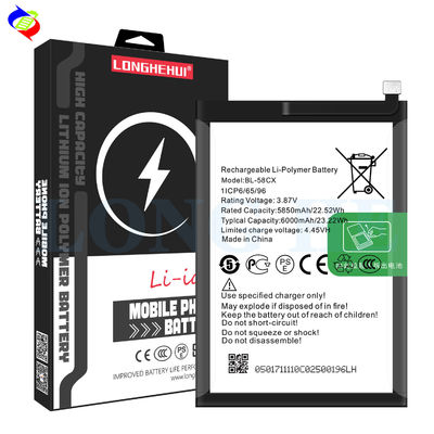 Bateria de alta capacidade de 6000mAh BL-58CX para Infinix X659 Black Design e durabilidade