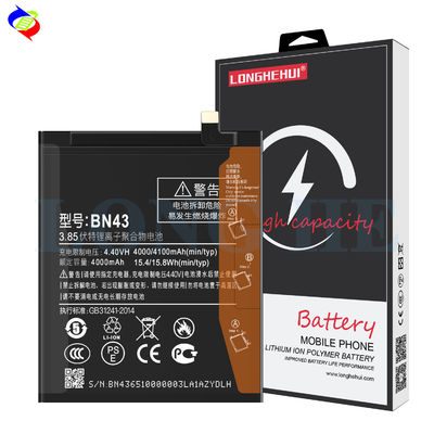 1 1 Bateria de telefone de substituição de capacidade original BN43 para Xiaomi Redmi Note4X 4100mAh
