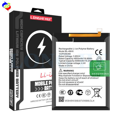 BL-49HX 100% Bateria original de polímero de lítio para Infinix Hot 20 5G/X666
