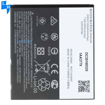 Bateria recarregável e AAA de 2000mAh JE30 para Motorola Moto E5 Play Go Edition