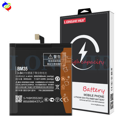 Bateria de telefone móvel BM35 de grande capacidade 3080mAh Adequada para Xiaomi 4c