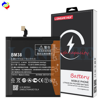 Bateria de substituição original para Xiaomi Redmi 4s BM38 3260mAh 3.85V Substituição de telefone