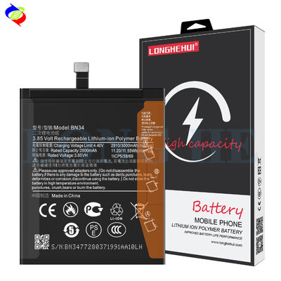 Bateria de substituição branca de capacidade 3000mAh para Xiaomi Redmi 5A BN34 Original