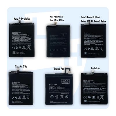 Bateria recarregável para Xiaomi Redmi 1 2 3 4 5 6X 7 8 8T 9 9A 9C GO PRO K20 K30 K40