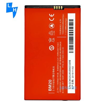 2000mAh BM20 Baterias recarregáveis para Xiaomi Mi2 telefone celular Li-ion e eficiência
