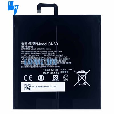 Bateria de tablet preto de capacidade 6000mAh para Xiao Mi Pad 4 Alta capacidade OEM BN60