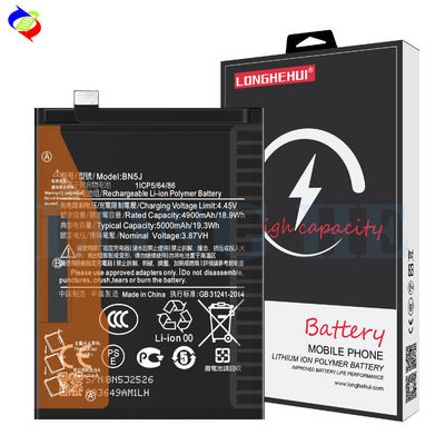 BN5J Bateria para Xiaomi POCO X5 5G / Redmi Note 12 5G 3.87V 5000mAh recarregável