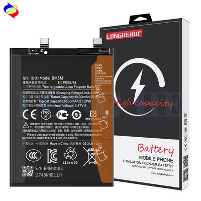 5500mAh Bateria de substituição para Xiaomi Redmi K60 Telefone BM5M Lithium Polymer Technology
