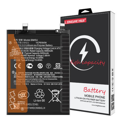 Telefone móvel 4.47V 5000mAh Telefone celular Bateria de íon de lítio BM5U para Redmi Note Pro 5G